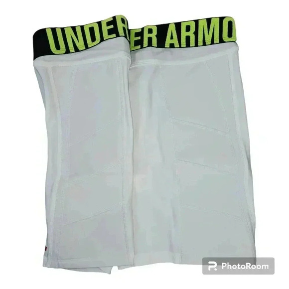 UNDER ARMOUR MPZ1 UA Strike-zone Slider shorts women's white #1228352 XL - Picture 3 of 10